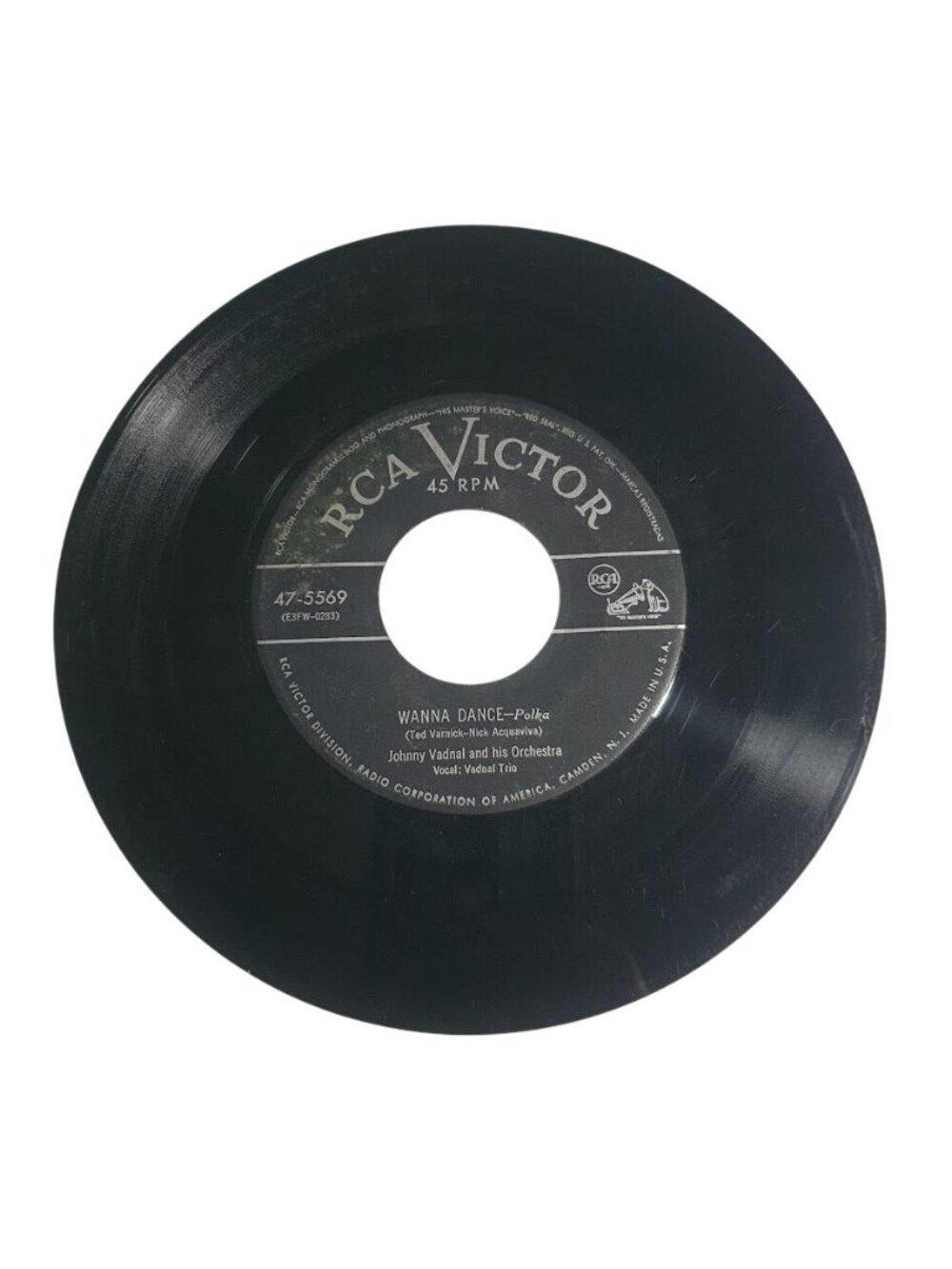 Johnny Vadnal Orchestra Wanna Dance Polka Oh My Papa RCA Victor 45 RPM Record